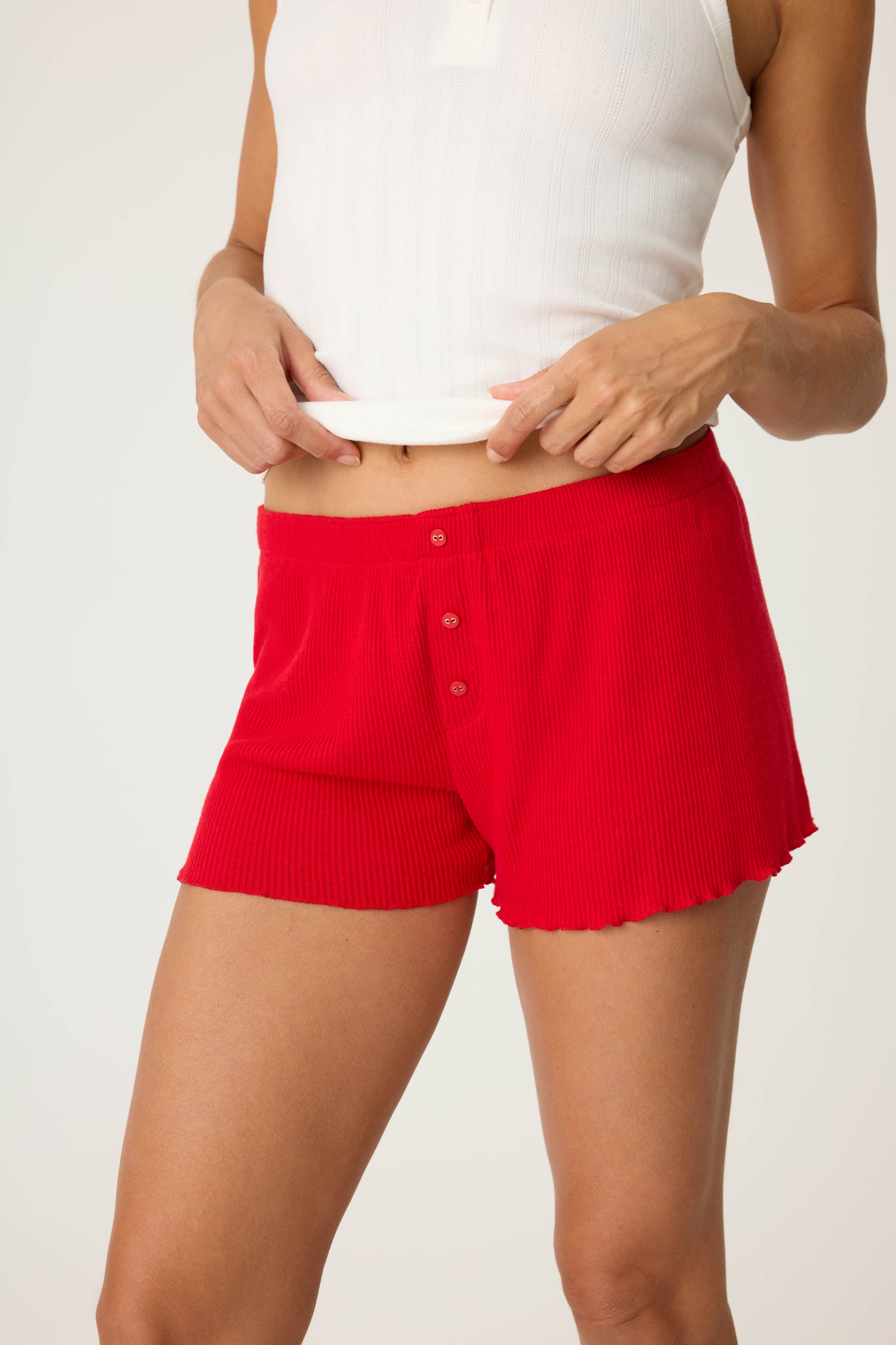 Red sleep shorts sale