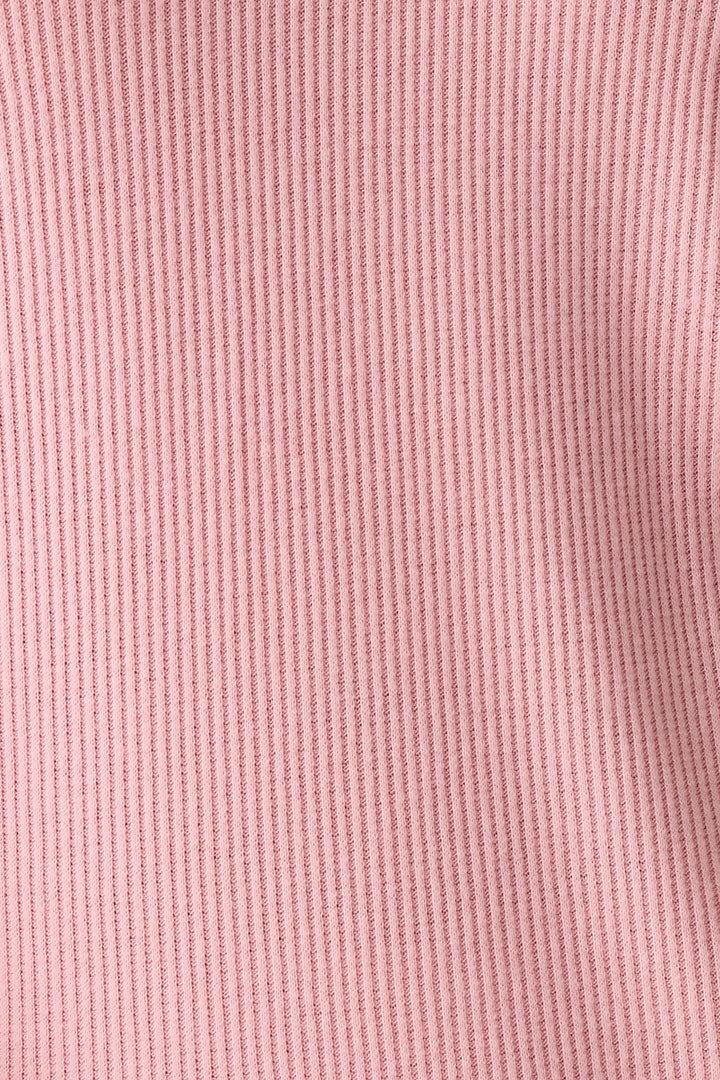 Women's dusty pink brushed rib knit pj tank.