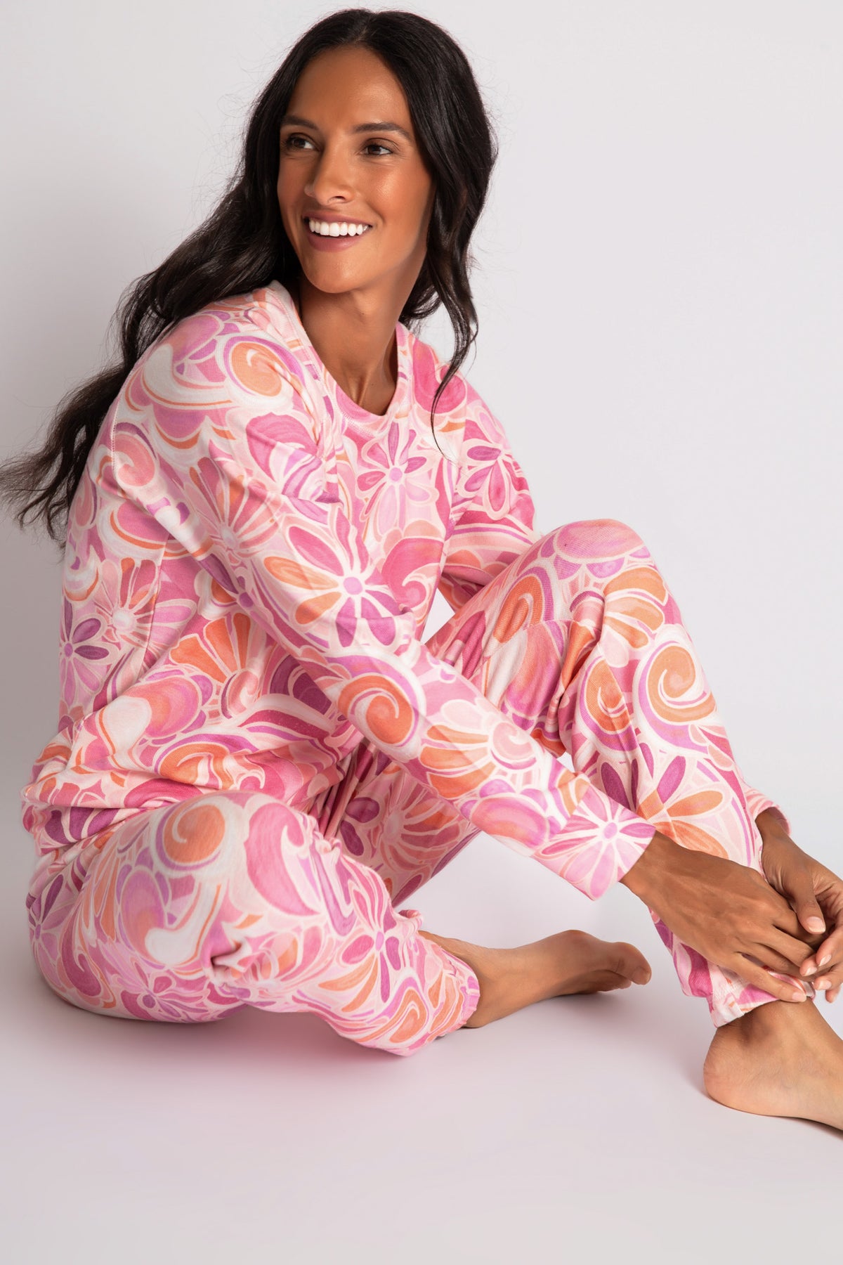 Buy BAILEY SELLS Women Peach Graphic Print Satin Top and Shorts Set - L, S Lounge  Pants & Top Sets, Pink Lounge Pants & Top Sets