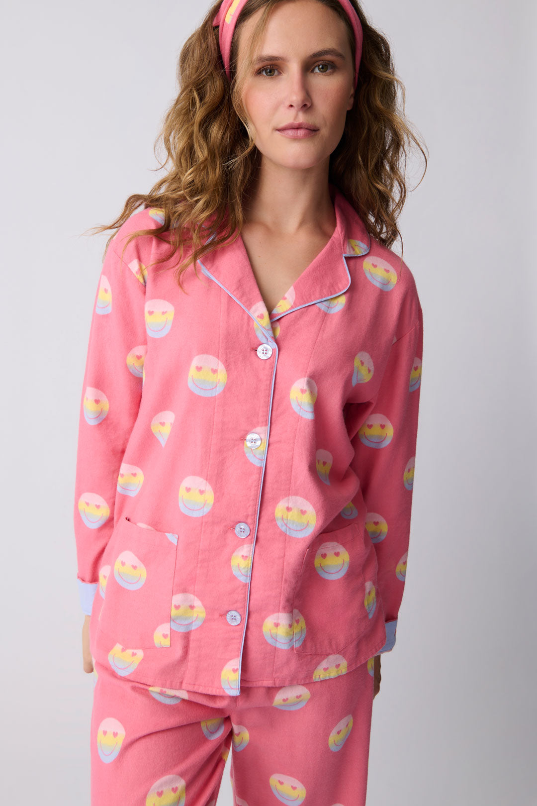 Keep On Smiling Flannel PJ Set