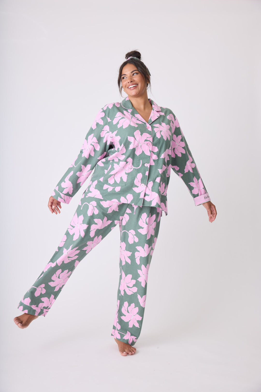 Find Peace Within Flannel PJ Set - Extended Sizes