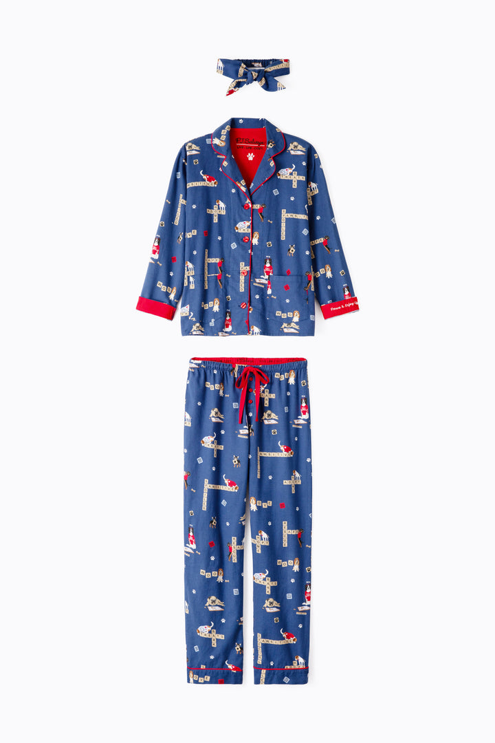 Love Leo Dog Rescue Cozy Flannel PJ Set - Extended Sizes