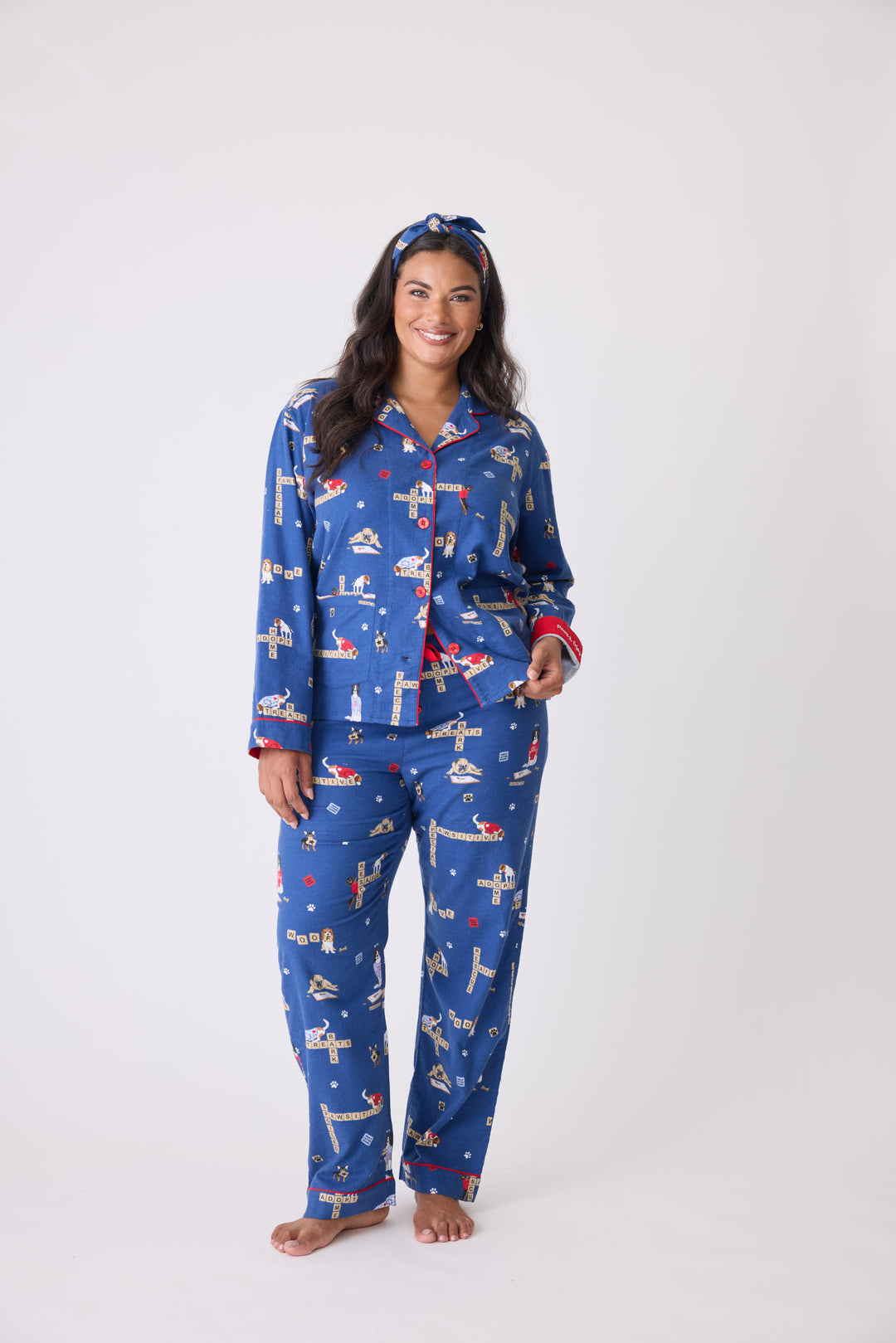 Love Leo Dog Rescue Cozy Flannel PJ Set - Extended Sizes