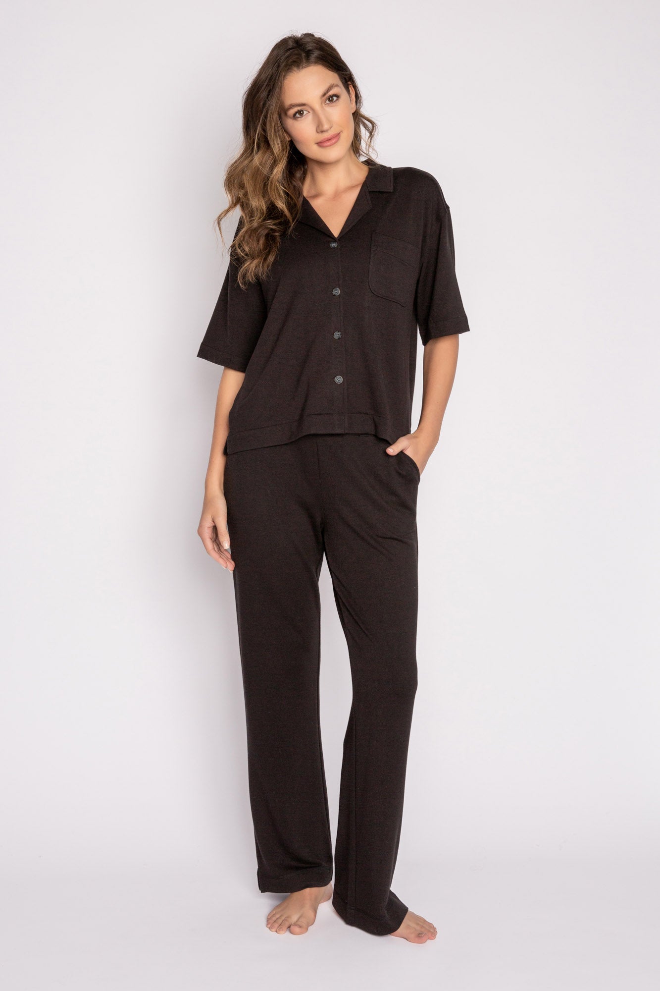 Black cotton best sale pj set