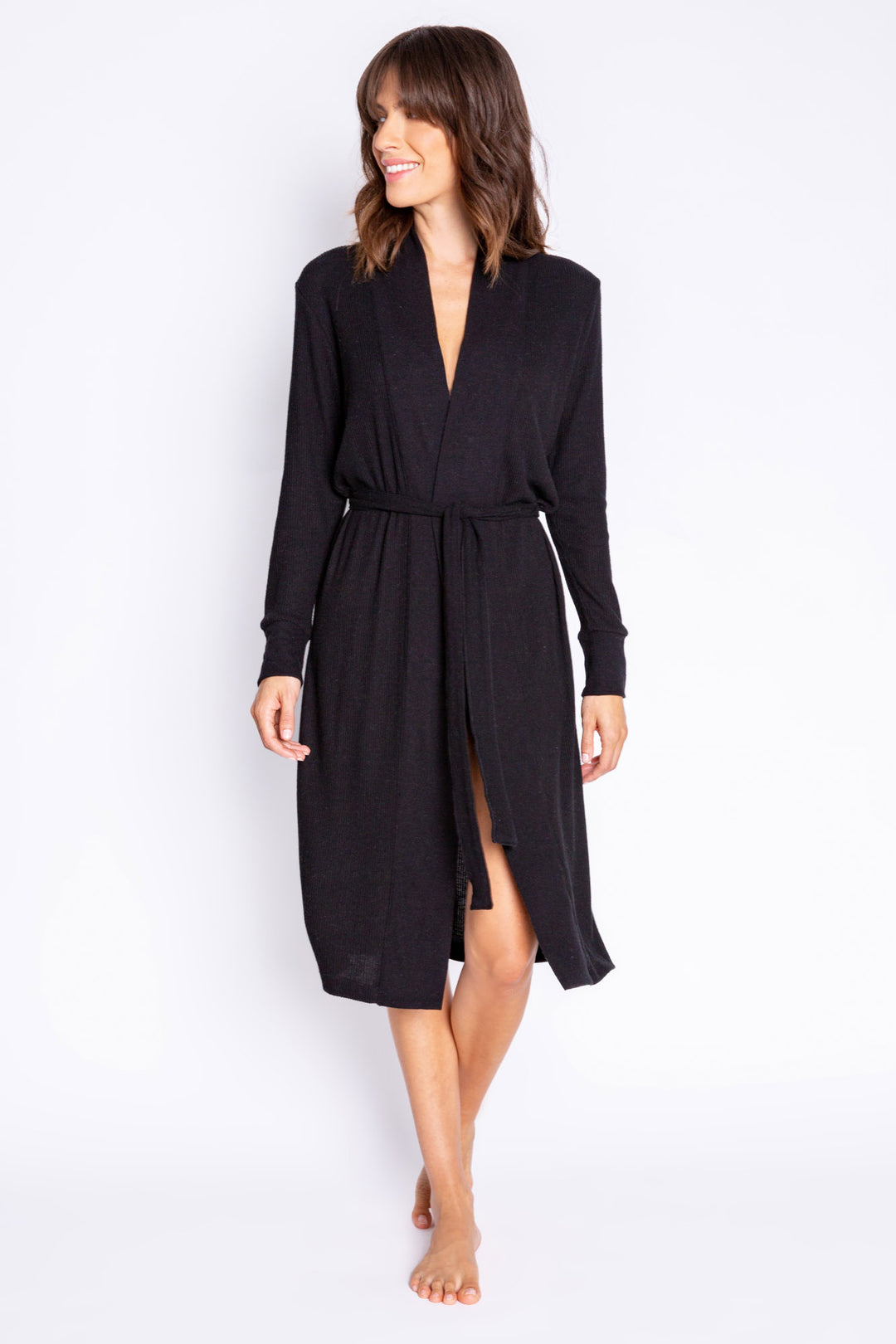Women's Classic Black Robe – P.J. Salvage