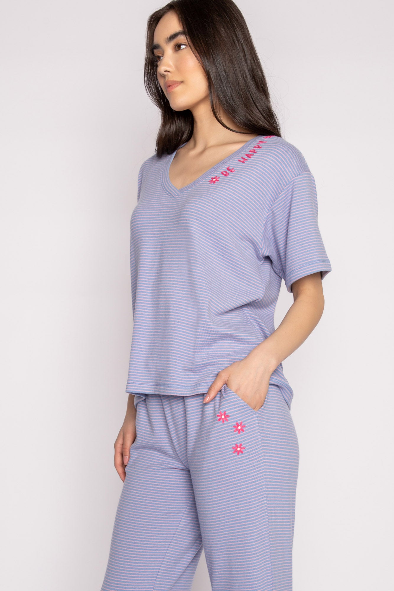 Mini Stripe Sleep Set T-Shirt & Pajama Pant – P.J. Salvage